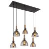Globo MATTEA Pendant Light black, 6-light sources