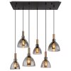 Globo MATTEA Pendant Light black, 6-light sources