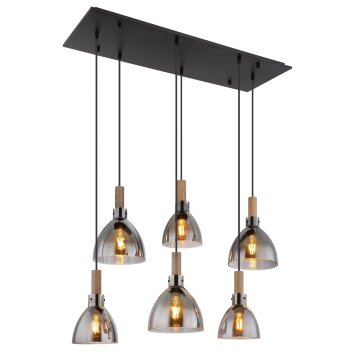Globo MATTEA Pendant Light black, 6-light sources