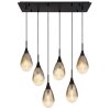 Globo KRYS Pendant Light black, 6-light sources