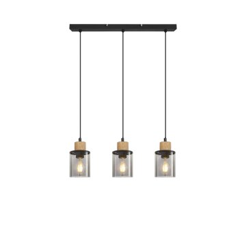 Globo REID Pendant Light brown, black, 3-light sources