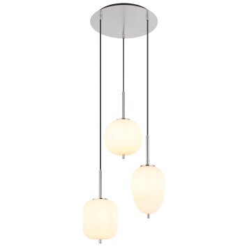 Globo BLACKY Pendant Light matt nickel, 3-light sources