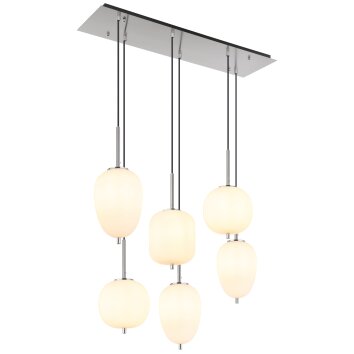 Globo BLACKY Pendant Light matt nickel, 6-light sources