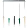 Brilliant Inez Pendant Light LED silver, 5-light sources