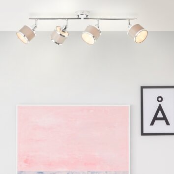 Brilliant Alexia Ceiling Light silver, 4-light sources