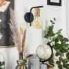 Tourey Wall Light brass, black, 1-light source