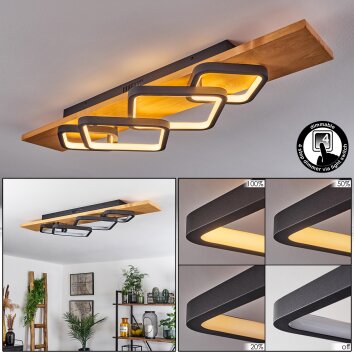 Pompu Ceiling Light LED Ecru, black, 1-light source