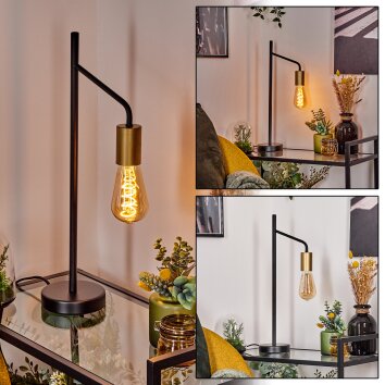 Krapeu Table lamp brass, black, 1-light source