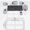 Husvik Pendant Light black, 6-light sources