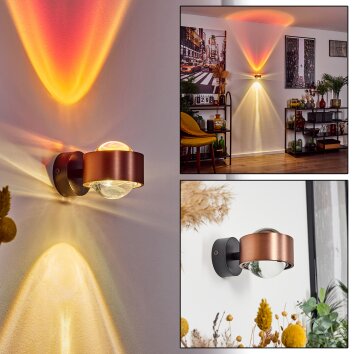 Sapri Wall Light copper, black, 1-light source