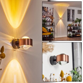 Sapri Wall Light copper, black, 1-light source