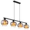 Globo CORRY Pendant Light black, 4-light sources