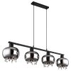 Globo CORRY Pendant Light black, 4-light sources