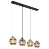 Globo LOIS Pendant Light brass, black, 4-light sources