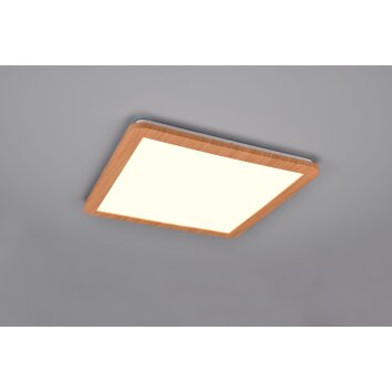 Reality Camillus Ceiling Light LED Wood like finish, white, 1-light source