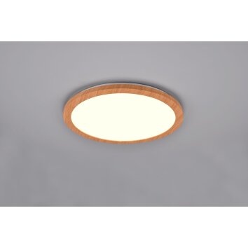 Reality Camillus Ceiling Light LED Wood like finish, white, 1-light source