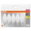 OSRAM CLASSIC B Set of 5 LED E14 4.9 Watt 2700 Kelvin 470 Lumen