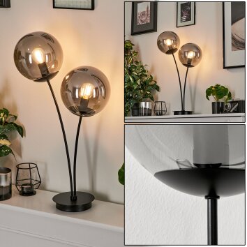 Salamonde Table lamp black, 2-light sources