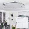 Champa Ceiling Light LED silver, 1-light source, Remote control