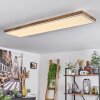 Salmi Ceiling Light LED brown, Wood like finish, white, 1-light source, Remote control