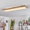 Salmi Ceiling Light LED brown, Wood like finish, white, 1-light source, Remote control
