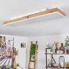 Salmi Ceiling Light LED brown, Wood like finish, white, 1-light source, Remote control
