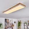 Salmi Ceiling Light LED brown, Wood like finish, white, 1-light source, Remote control