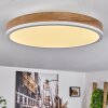 Salmi Ceiling Light LED brown, Wood like finish, white, 1-light source