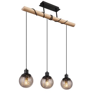 Globo RICHARD Pendant Light Ecru, black, 3-light sources