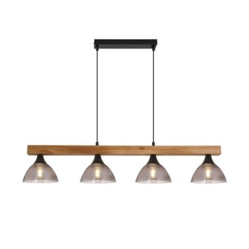 Globo LINDI Pendant Light Ecru, black, 4-light sources