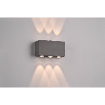 Trio Clyde Outdoor Wall Light LED anthracite, 2-light sources