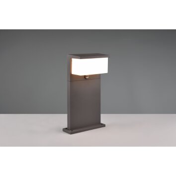 Trio Nestos pedestal light LED anthracite, 1-light source, Motion sensor