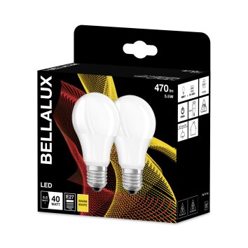 BELLALUX Set of 2 LED E27 4,9 Watt 2700 Kelvin 470 Lumen