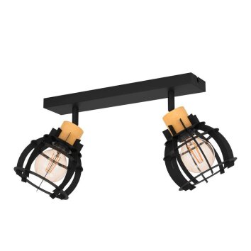 Eglo STILLINGTON Ceiling Light Ecru, black, 2-light sources