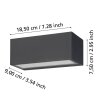 Eglo SPONGANO Outdoor Wall Light LED black, 2-light sources