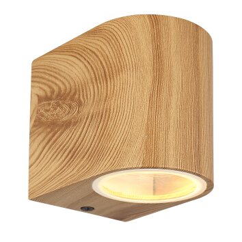 Globo VERONIKA Outdoor Wall Light Wood like finish, 1-light source