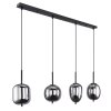 Pendant Light Globo BLACKY black, 4-light sources