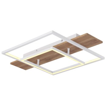 Globo VANNI Ceiling Light LED Wood like finish, white, 1-light source