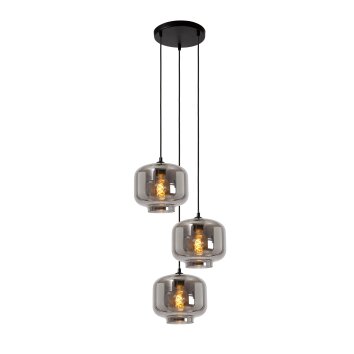 Lucide MEDINE Pendant Light black, 3-light sources
