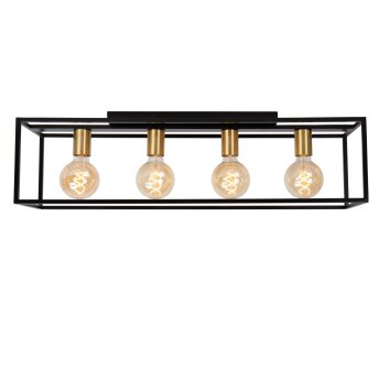 Lucide RUBEN Ceiling Light gold, brass, black, 4-light sources