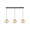 Lucide DANZA Pendant Light black, 3-light sources