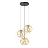 Lucide DANZA Pendant Light black, 3-light sources