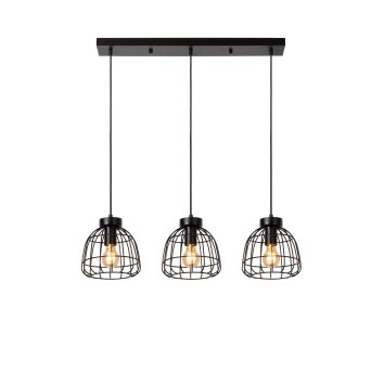 Lucide FILOX Pendant Light black, 3-light sources