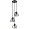Lucide FILOX Pendant Light black, 3-light sources