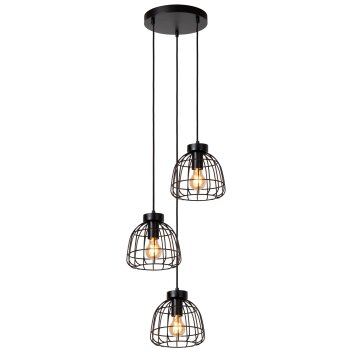 Lucide FILOX Pendant Light black, 3-light sources