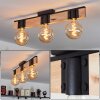 Lemou Ceiling Light Light wood, black, 3-light sources
