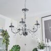 Cheop chandelier chrome, transparent, clear, 5-light sources