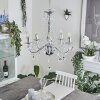 Cheop chandelier chrome, transparent, clear, 5-light sources