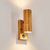 Tenvik Outdoor Wall Light brown, Wood like finish, black, 2-light sources, Motion sensor