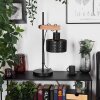 Chabian Table lamp brown, Wood like finish, black, 1-light source
